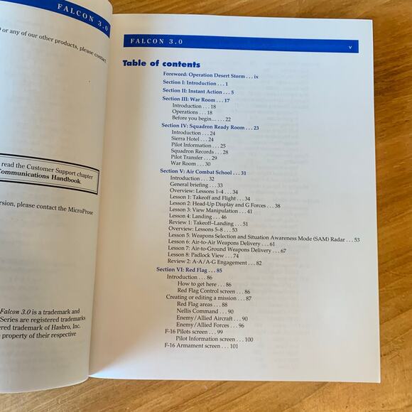 Falcon 3.0 Spectrum HoloByte IBM Flight Manual 1993 Paperback Vintage 3rd Ed - Picture 8 of 13
